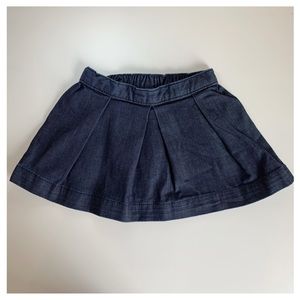 BABY GAP Dark Denim Flat Front Elastic Skirt 12-18
